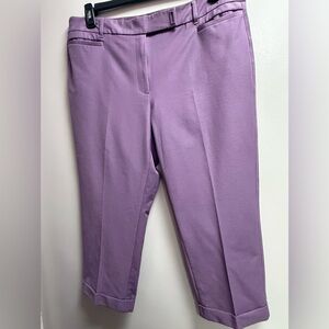 EUC White House Black Market Purple Cropped Pants Women’s 14